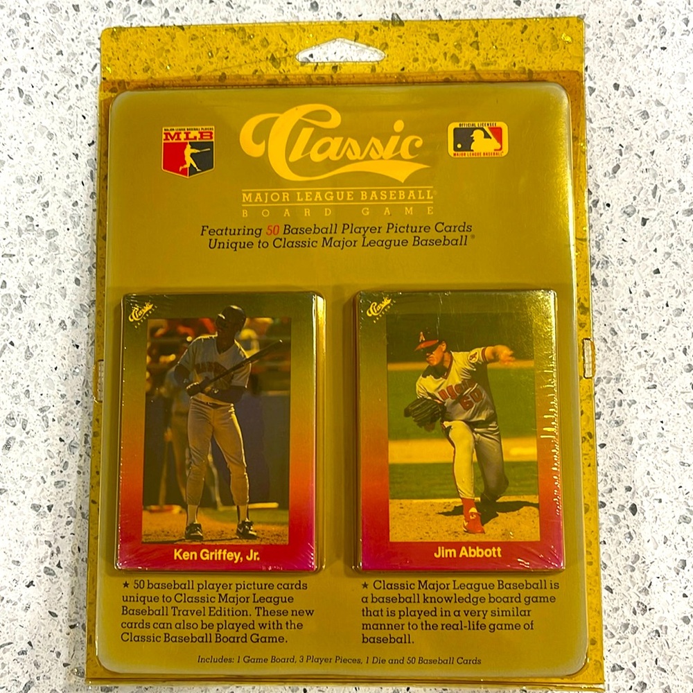 VINTAGE 1989 CLASSIC MAJOR LEAGUE BASEBALL BOARD GAME 50 PLAYER PICTURE CARDS